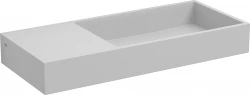 Clou Mini Wash Me fontein met voorbewerkt kraangat links zonder plug solid surface