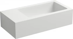 Clou Flush fontein met voorbewerkt kraangat links met plug solid surface