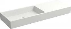 Clou Mini Wash Me fontein met voorbewerkt kraangat rechts zonder plug solid surface