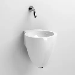 Clou Flush 6 fontein 27cm met voorbewerkt kraangat met plug en bekersifon mineral marmer