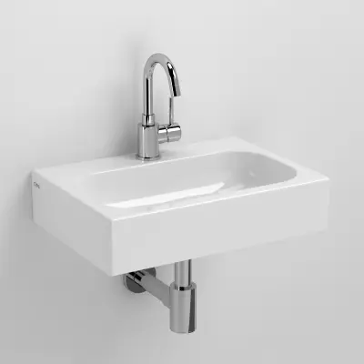 Clou Mini Match Me fontein met voorbewerkt kraangat zonder plug mineral marmer