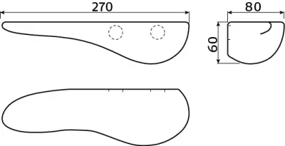 Clou Cliff planchet 27x8x6 wit keramiek