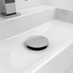 Clou Mini Wash Me plug met afdekkap niet afsluitbaar chroom