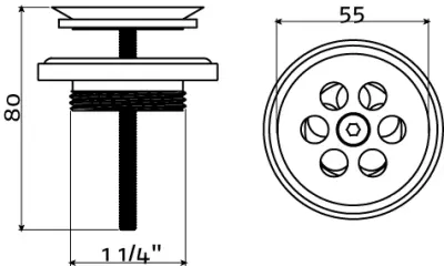 Clou Mini Wash Me plug t.b.v. siliconen waterstop rvs geborsteld