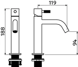 Clou Xo wastafelkraan type 13 chroom