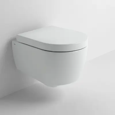 Clou First toiletzitting met deksel soft-closing en quick release systeem verkorte versie wit