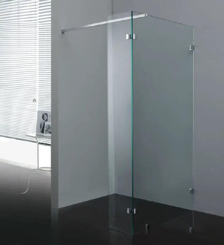 Stern Inloopdouche 100 met zijwand 30 profielloos chroom helder glas ST4210