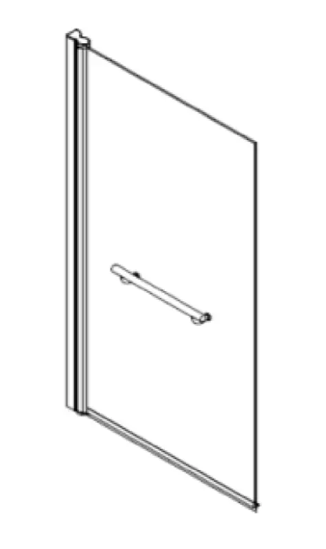 Stern badwand Square met handgreep 80x140 cm helder glas ST4023N