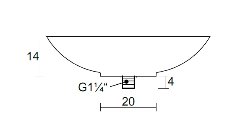 Riho Avella opbouwwastafel ovaal mat wit B58xD36xH14cm met waste F7AN6058361110