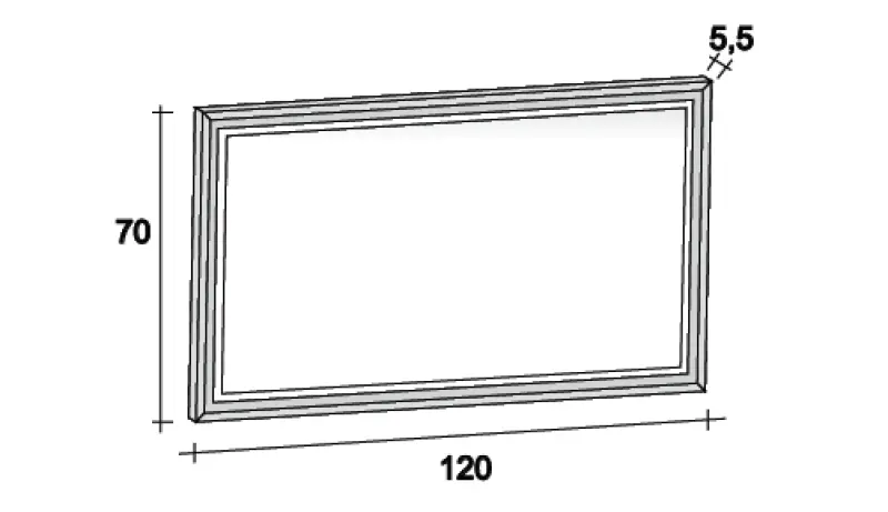 Riho Avella spiegel met touchless verlichting sensor Original Oak 120 x 70 cm F41012007011P02