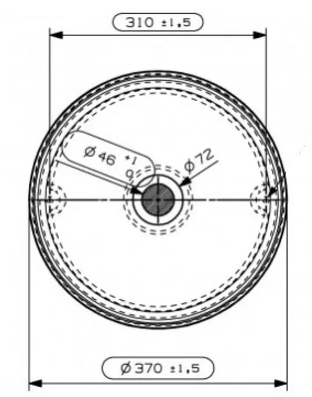 Solid-S Small opbouwwastafel rond mat wit B37xH13cm zonder overloop SOL506081