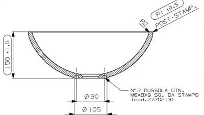Solid-S Small opbouwwastafel rond mat wit B40xH15cm zonder overloop SOL706081