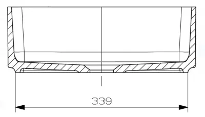 Solid-S Small opbouwwastafel rechthoek mat wit B58xL37xH13cm zonder overloop SOL106081