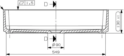 Solid-S Small opbouwwastafel rechthoek mat wit B58xL37xH13cm zonder overloop SOL106081