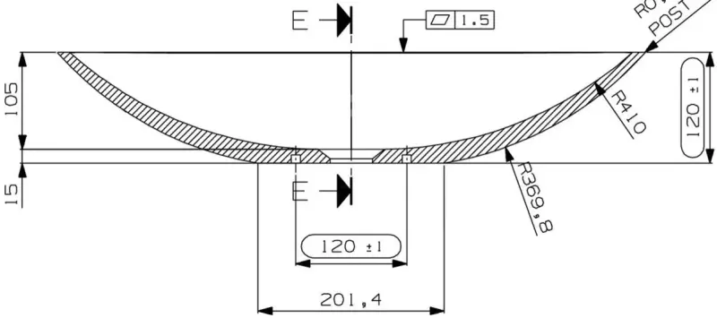 Solid-S Small opbouwwastafel rechthoek mat wit B63xD42xH12cm zonder overloop SOL116081