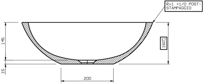 Solid-S Small opbouwwastafel ovaal mat wit B50xD35xH16cm zonder overloop SOL906081