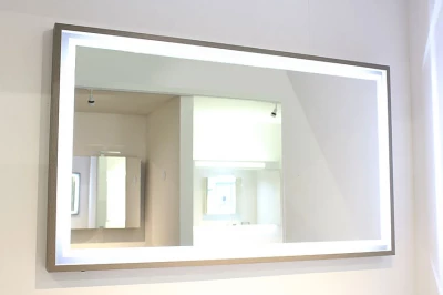 Riho Avella spiegel met touchless verlichting sensor Sparkling Grey Oak 120 x 70 cm F41012007011P05