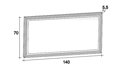Riho Avella spiegel met touchless verlichting sensor Original Oak 140 x 70 cm F41014007011P02