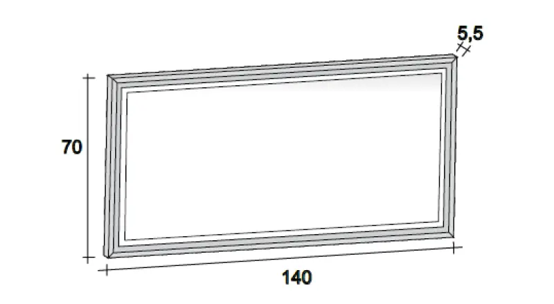 Riho Avella spiegel met touchless verlichting sensor Original Oak 140 x 70 cm F41014007011P02