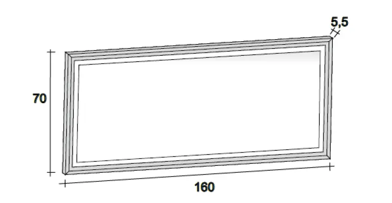 Riho Avella spiegel met touchless verlichting sensor Handsome Grey Oak 160 x 70 cm F41016007011P06