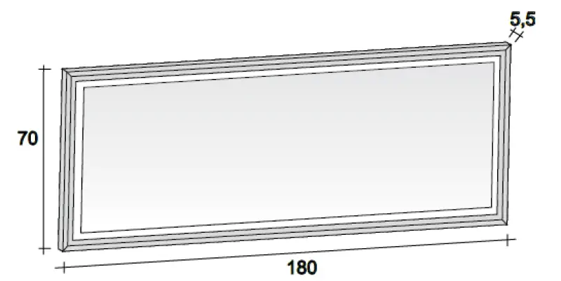 Riho Avella spiegel met touchless verlichting sensor Sparkling Grey Oak 180 x 70 cm F41018007011P05