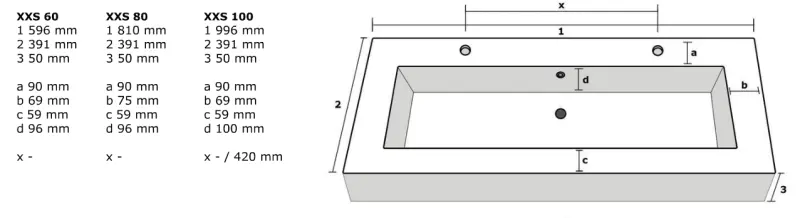 Stern Wood massief eiken badmeubelset 100x39cm wastafel zwart 2 krg SW11062857