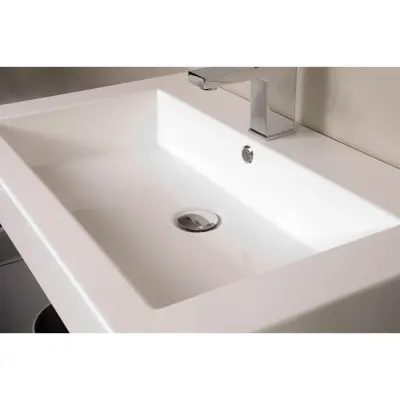 Stern Foggia massief eiken badmeubelset 100x45cm met wastafel wit 1 krg SW100632771