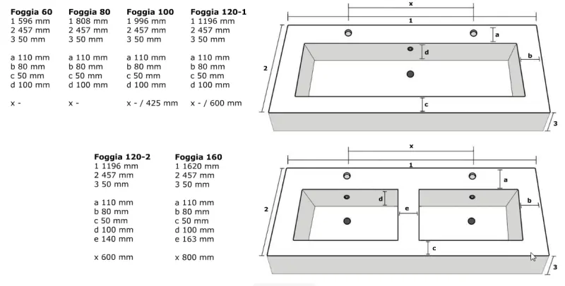 Stern Foggia massief eiken badmeubelset 100x45cm met wastafel wit zonder krg SW100632770