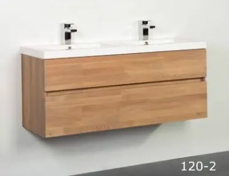 Stern Foggia massief eiken badmeubelset 120x45cm met wastafel wit 2 krg SW1006522782