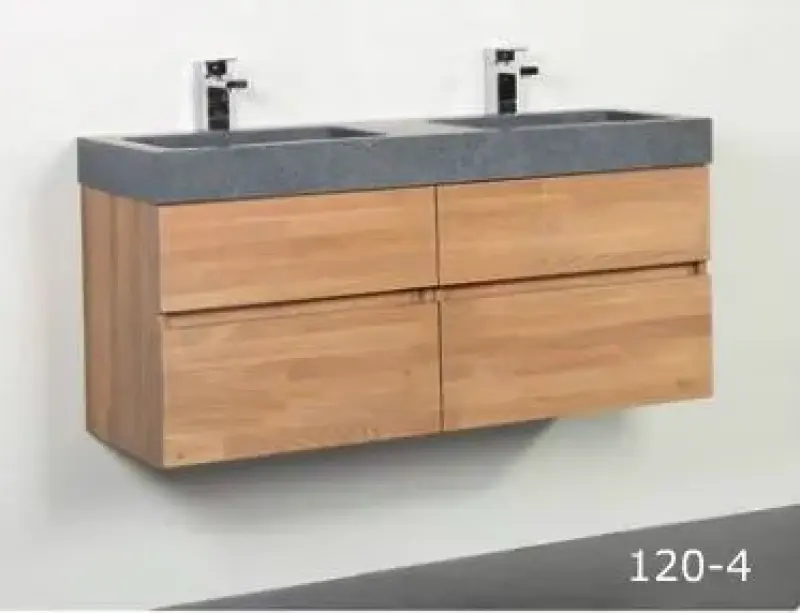 Stern Grey Stone massief eiken badmeubelset 120x45cm met wastafel zonder krg SW1006820509