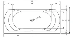 Riho Linares ligbad 200x90 wit BT49005
