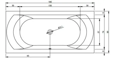 Riho Linares ligbad 200x90 wit BT49005