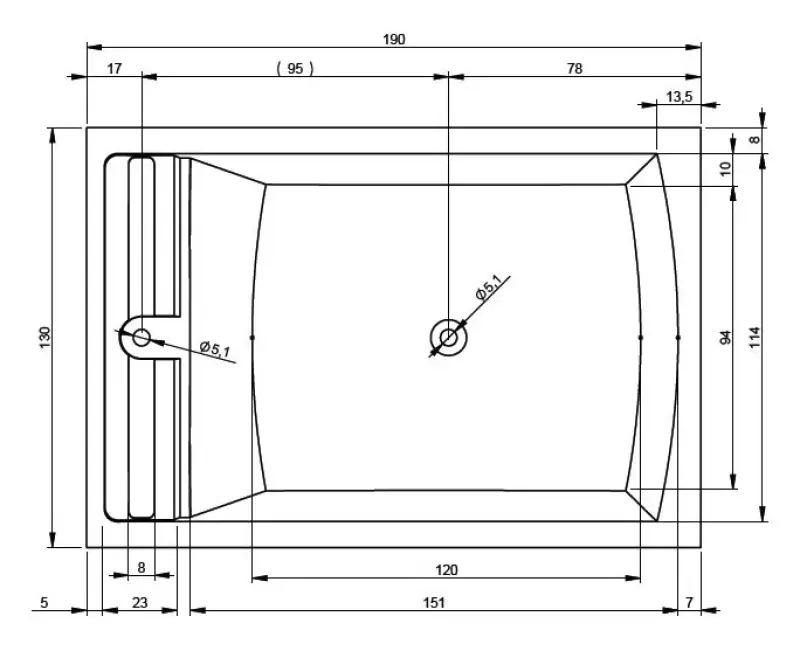 Riho Savona ligbad 190x130 wit BB79005