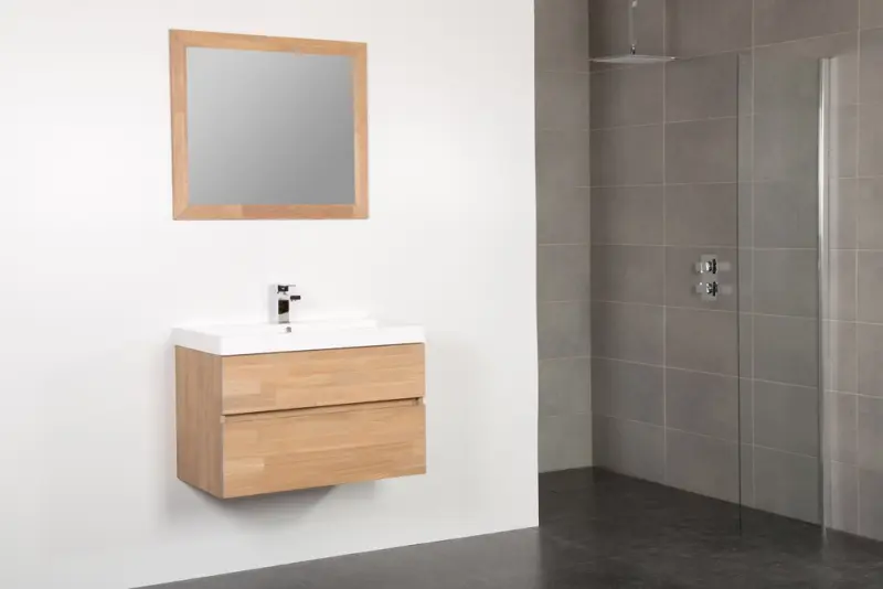 Stern Rome massief eiken badmeubelset 80x45cm met wastafel zonder krg SW100672660