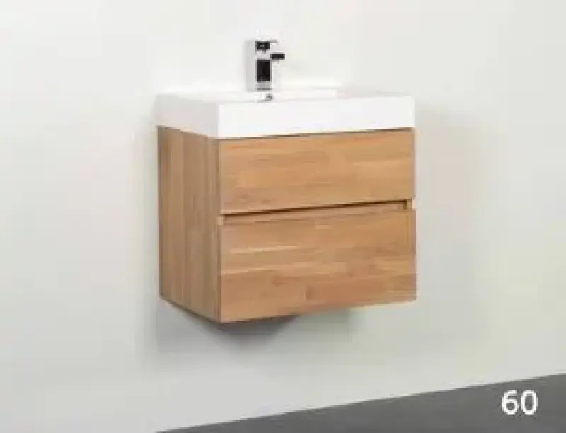 Stern Florence massief eiken badmeubelset 60x45cm met wastafel 1 krg SW100612511