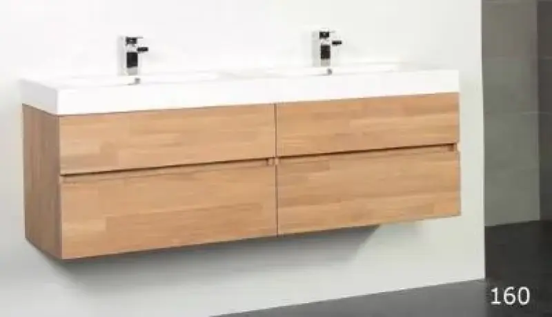 Stern Florence massief eiken badmeubelset 160x45cm met wastafel zonder krg SW100672590