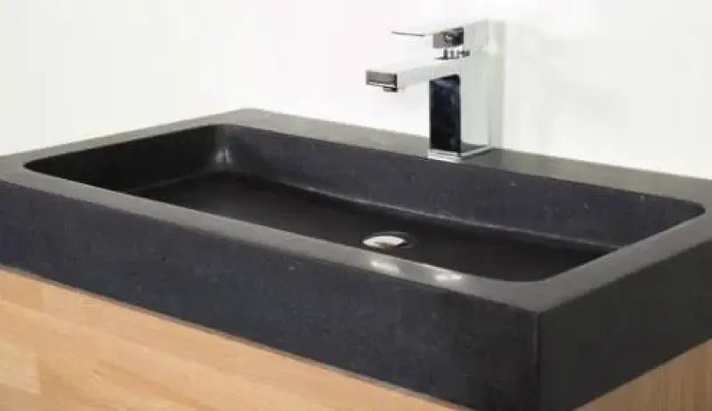 Stern Black Spirit massief eiken badmeubelset 80x45cm met wastafel 1 krg SW100672381