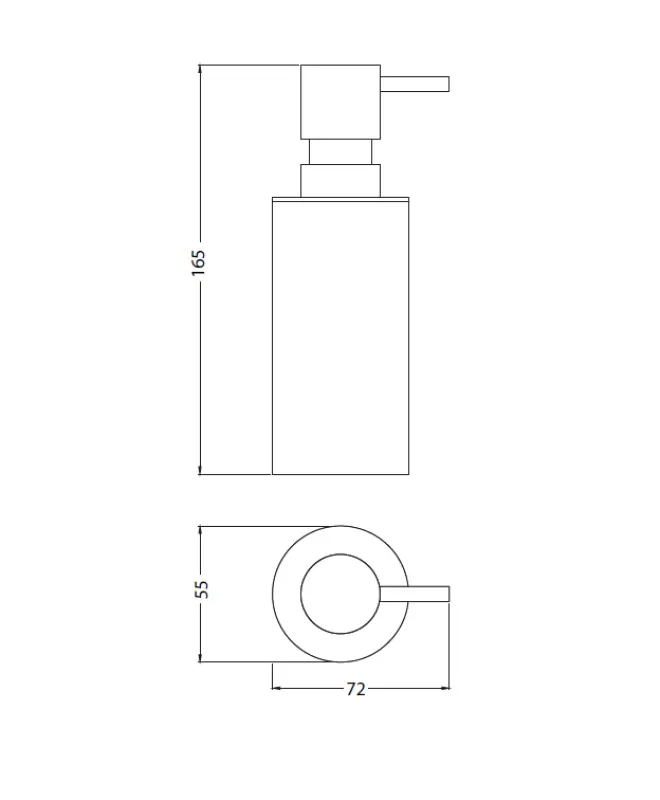 Waterevolution Deep zeepdispenser vrijstaand mat zwart A225PR