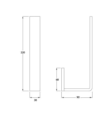 Waterevolution Deep reserve wc-rolhouder mat zwart A232PR
