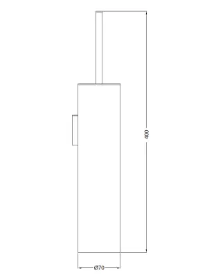 Waterevolution Deep toiletborstelset wand mat zwart A241PR