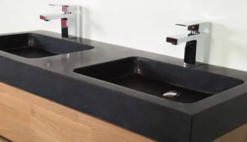 Stern Black Spirit massief eiken badmeubelset 120x45cm met wastafel zonder kgr SW100612387