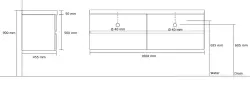 Stern Corestone massief eiken badmeubelset 160x45cm met wastafel 2 krg SW100672912