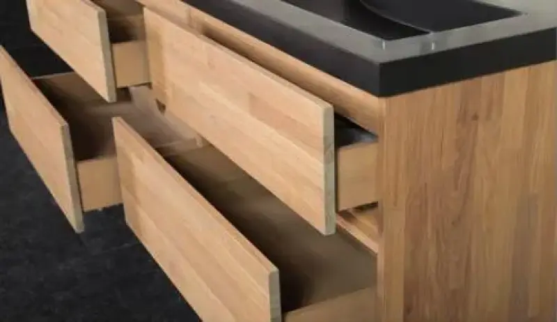 Stern Corestone massief eiken badmeubelset 160x45cm met wastafel 2 krg SW100672912