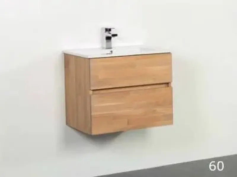 Stern Pisa massief eiken badmeubelset 60x45cm met wastafel 1 krg SW100612100