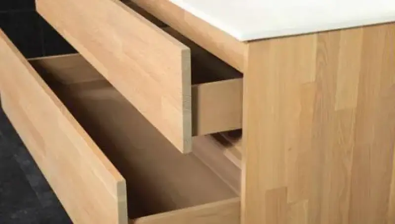 Stern Pisa massief eiken badmeubelset 80x45cm met wastafel 1 krg SW100672110