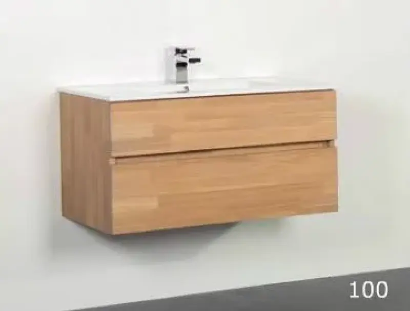 Stern Pisa massief eiken badmeubelset 100x45cm met wastafel 1 krg SW100632120