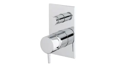 Waterevolution Flow inbouw douchemengkraan met 2 uitgangen mat zwart T132BPR