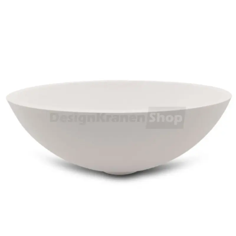 Solid-S Pure opbouwwastafel kom rond mat wit B41xH14cm zonder overloop exclusief solid surface plug 1208775652