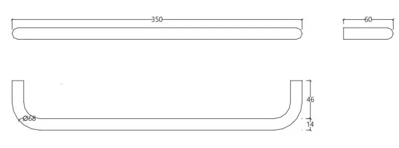 Waterevolution flow handdoekhouder 35cm mat wit A111BR