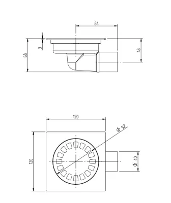 Zazzeri douche afvoerputje mat zwart 12cm 1208786932